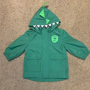 Carter’s Green Dinosaur Rain Jacket, size 12 months.